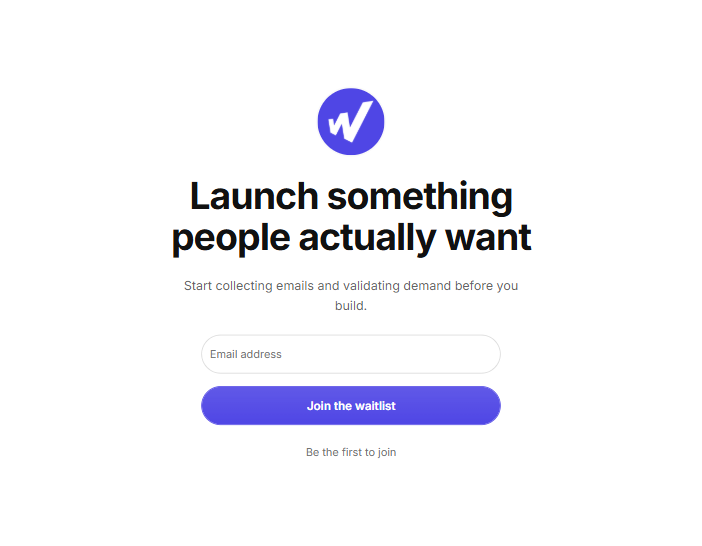 GetWaitly landing page preview